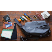 AW Men's Essentials Crossbody Belt Bag In Waterproof Black Oxford Canvas
