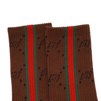 AW Unisex Sideline Stripe Micro Crew Sock