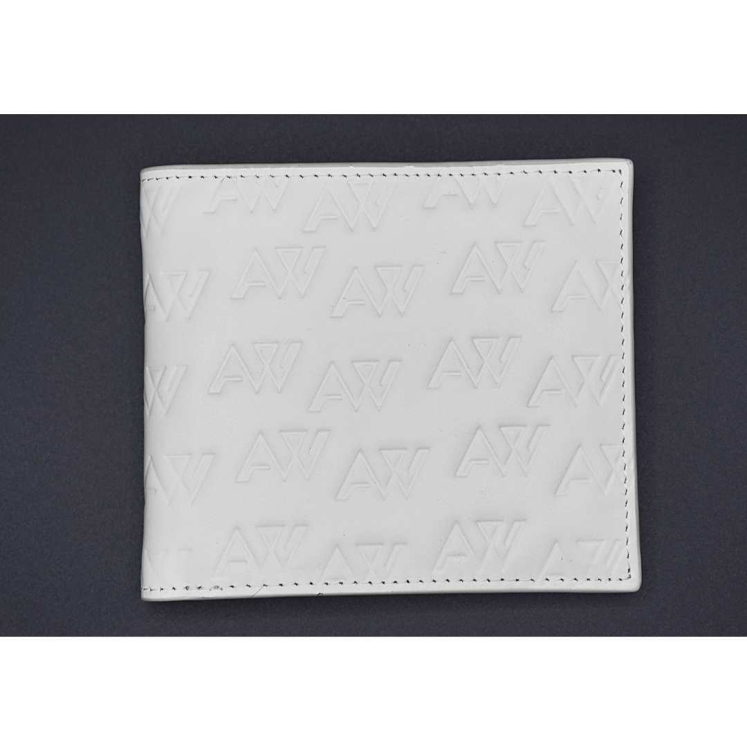 AW Imprint Bi-Fold Wallet in Cream