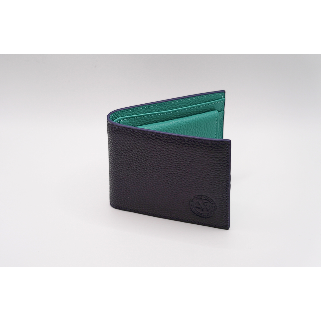 AW Midnight & Teal Bi-fold Wallet