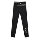 AW color block leggings in Black with Dark Gray, front, runner mark at the waistband and Dai Ki Do kanji on the right leg