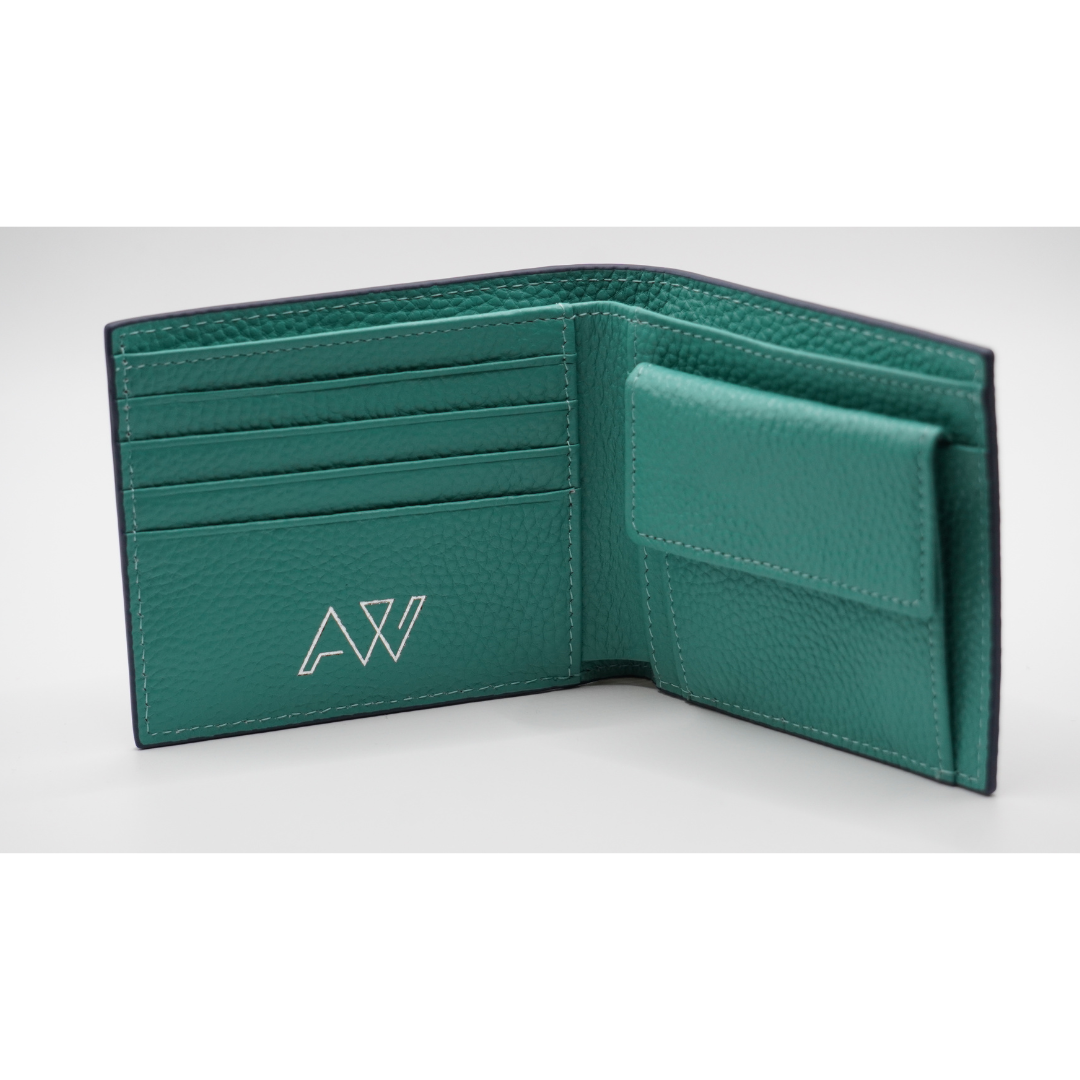 AW Midnight & Teal Bi-fold Wallet