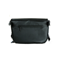 AW Men's Messenger Bag In Waterproof Black Oxford Canvas
