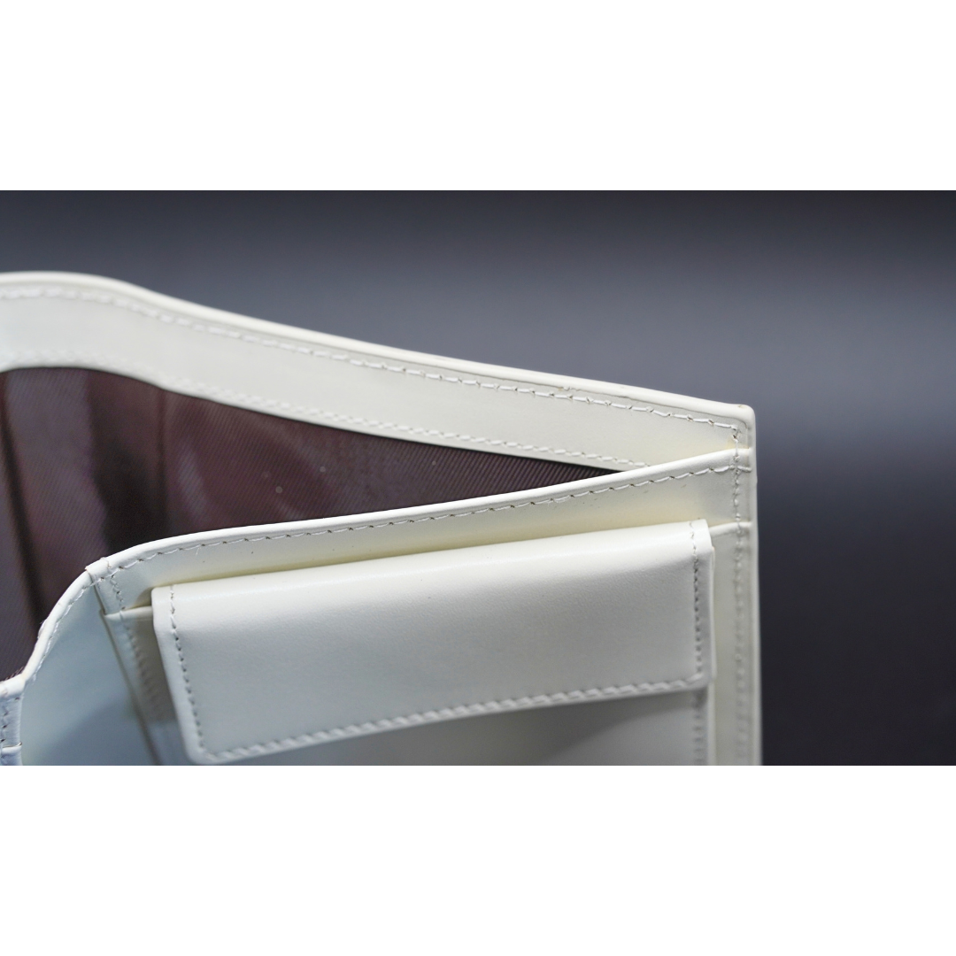 AW Imprint Bi-Fold Wallet in Cream