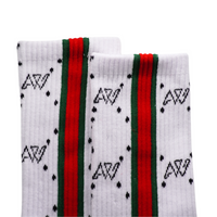 AW Unisex Sideline Stripe Micro Crew Sock