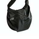 AW Unisex Moon Sling Bag in Black Nylon
