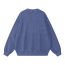 Runningman snow wash sweatshirt in Indigo, back, no print