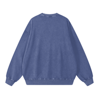 Runningman snow wash sweatshirt in Indigo, back, no print