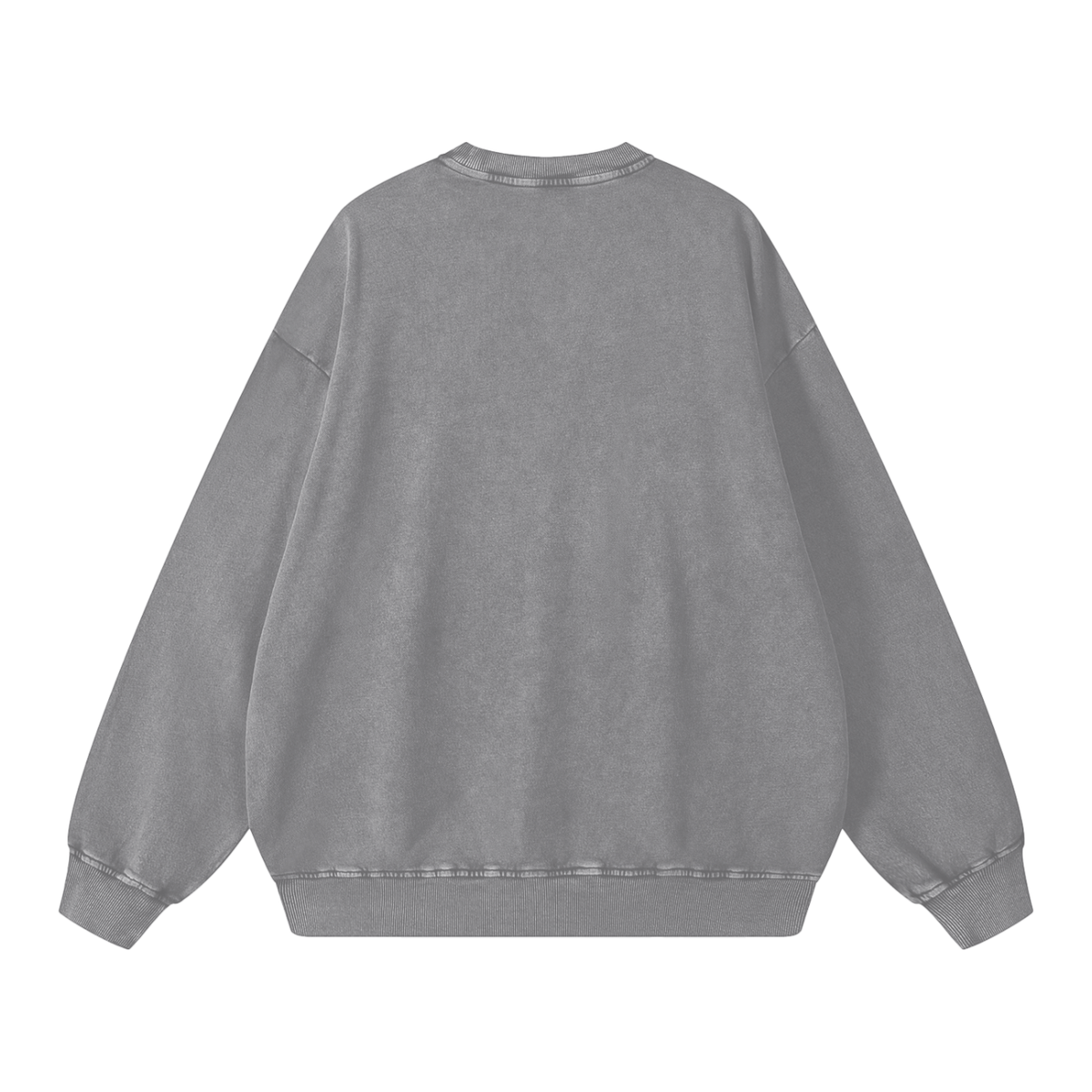 Runningman snow wash sweatshirt in Gray, back, no print