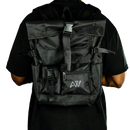 AW Men's Buckle Backpack in Black Nylon- All Weather Selvedge