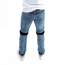 D.K.SHIN 'Beverly Hills' Stretch Selvedge Moto Jeans Back-All Weather Selvedge