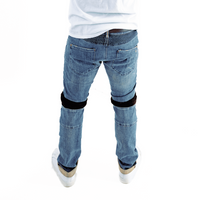 D.K.SHIN 'Beverly Hills' Stretch Selvedge Moto Jeans Back-All Weather Selvedge
