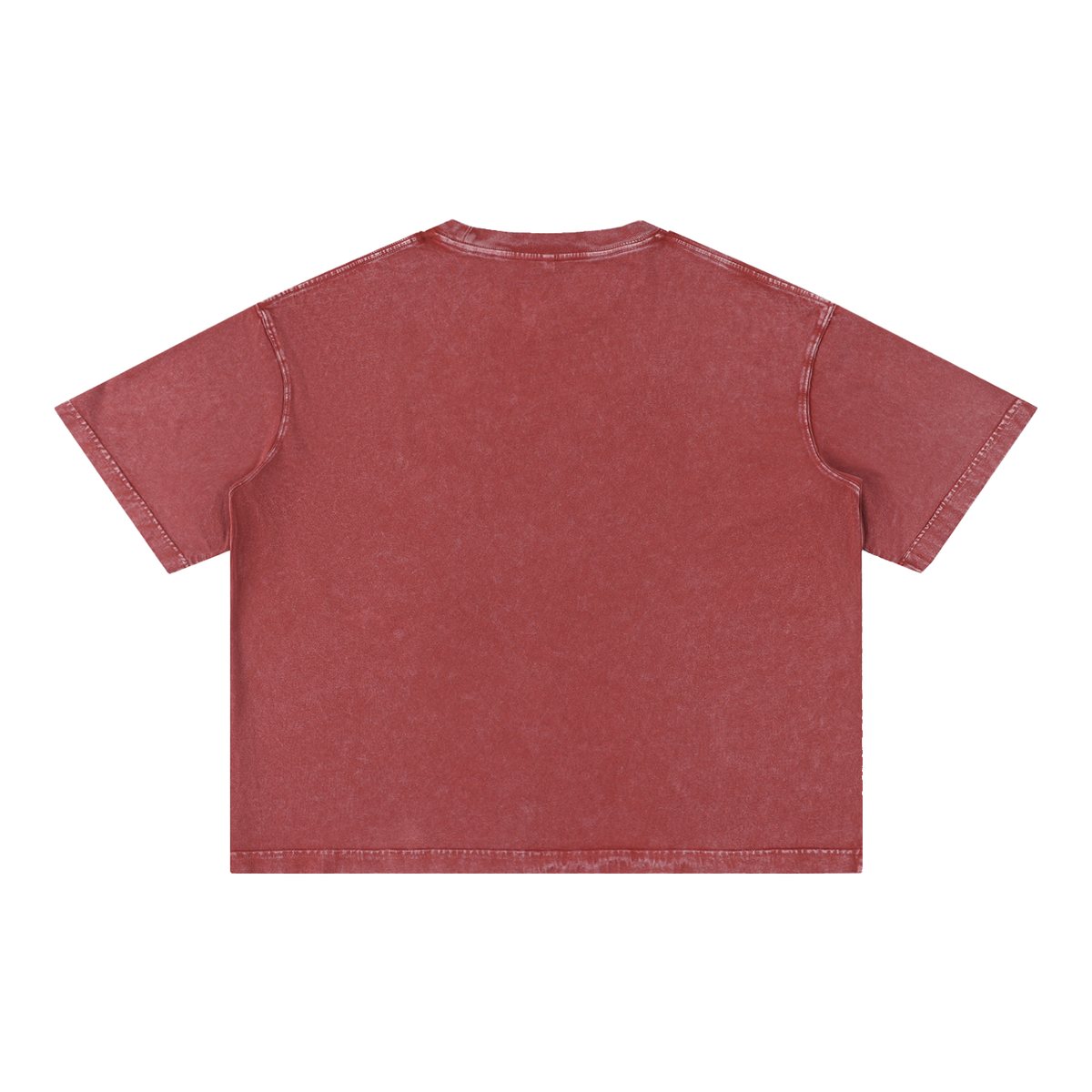 Runningman boxy tee in Brick, back, no print
