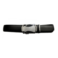 Automatic Roller Buckle Full-Grain Leather Belt
