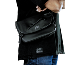 AW Men's Messenger Bag In Waterproof Black Oxford Canvas
