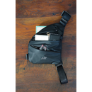 AW Men's Crossbody Chest Bag In Waterproof Black Oxford Canvas