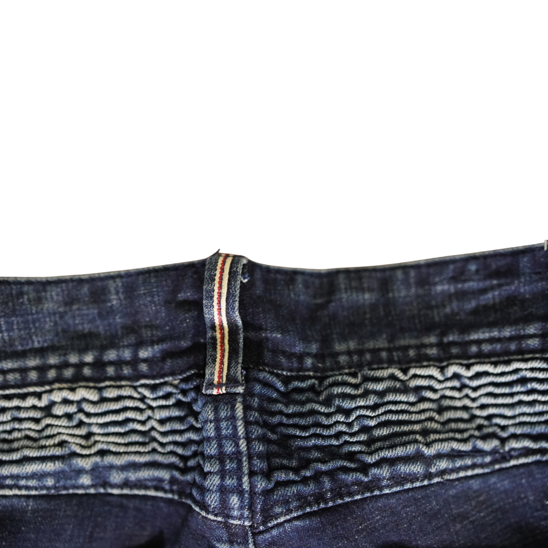 Moto Jean Selvedge ID Embellished belt loop
