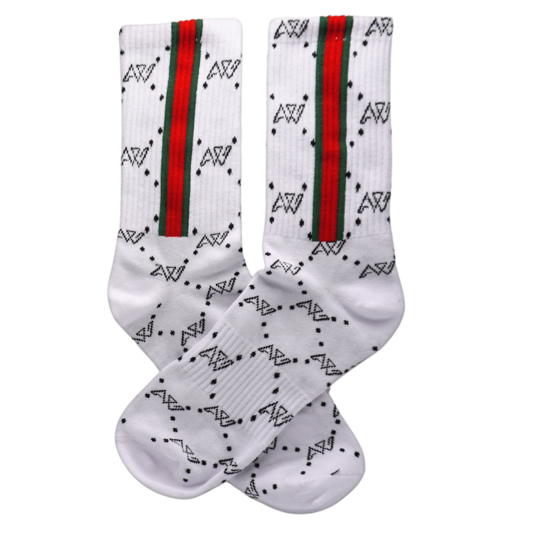 AW Unisex Sideline Stripe Micro Crew Sock