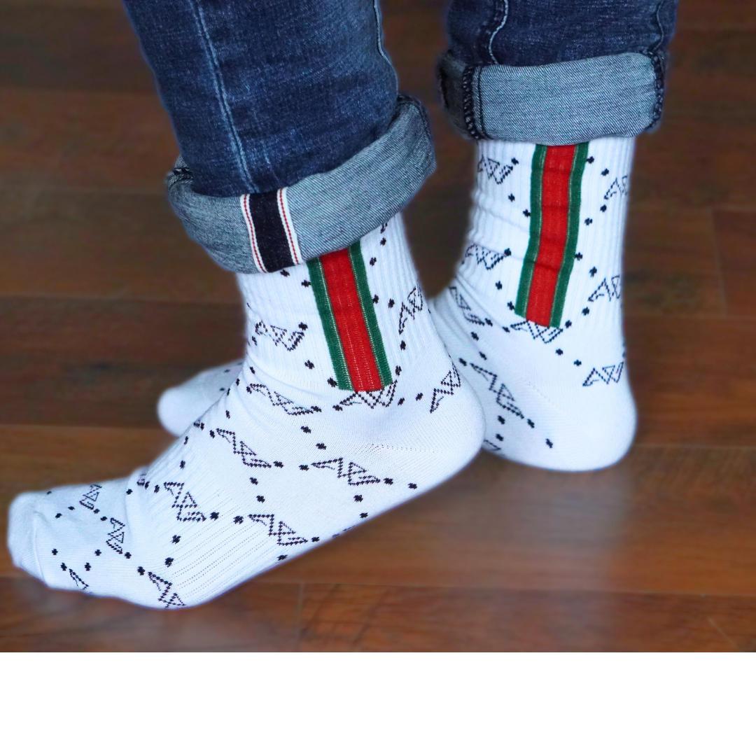 AW Unisex Sideline Stripe Micro Crew Sock