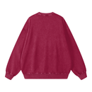 Runningman snow wash sweatshirt in Burgundy, back, no print