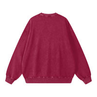 Runningman snow wash sweatshirt in Burgundy, back, no print
