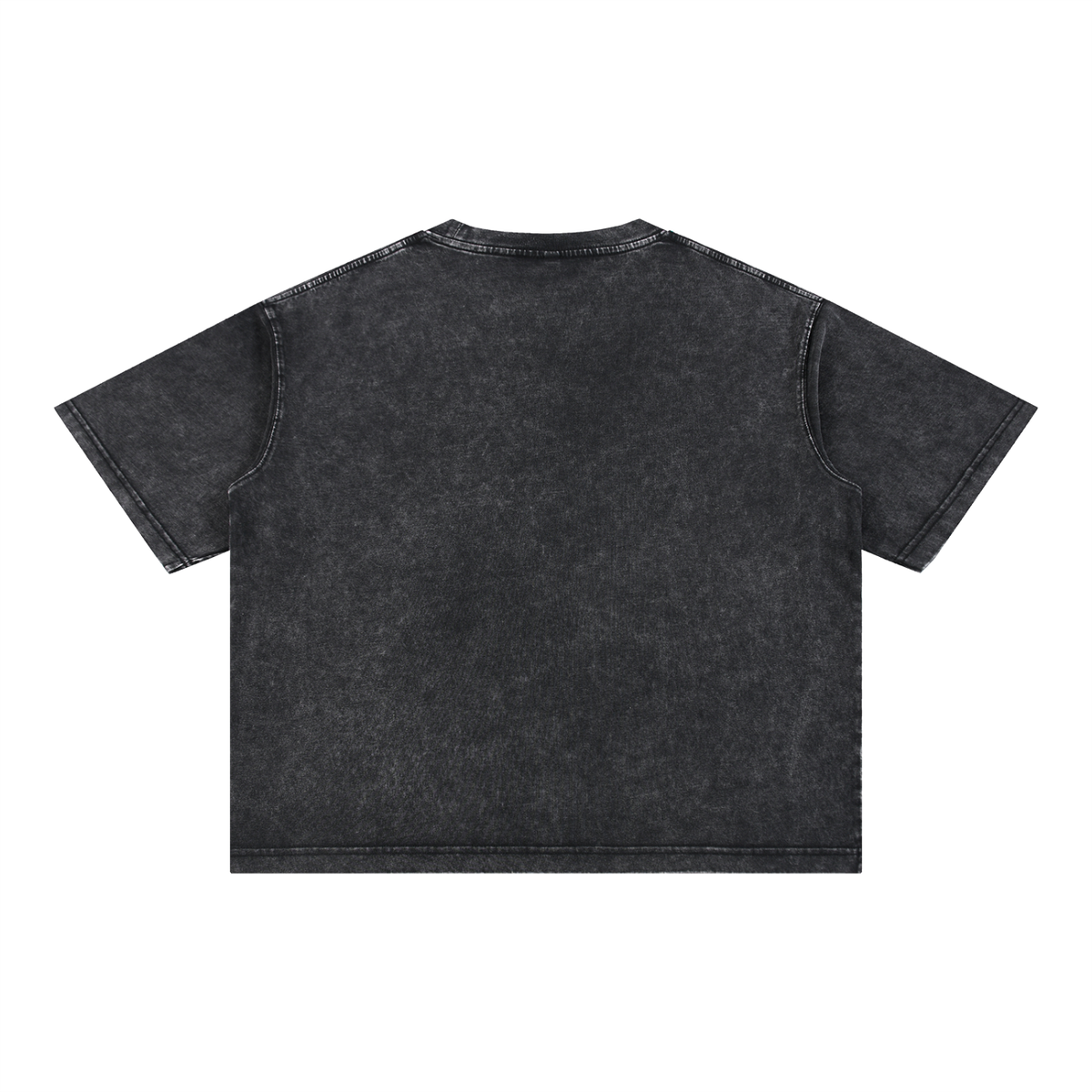 Runningman boxy tee in Black, back, no print