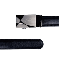 Automatic Roller Buckle Full-Grain Leather Belt