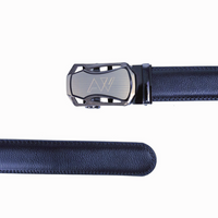 Automatic Roller Buckle Full-Grain Leather Belt