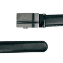 Automatic Roller Buckle Full-Grain Leather Belt