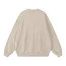 Runningman snow wash sweatshirt in Sand, back, no print