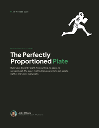 The Perfectly Proportioned Plate guide cover, part of the 7-Step Diet, by Andre Williams